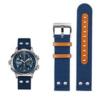 for Hamilton Khaki Aviation Watch H77616533 H70615733 Watch Strap Men Watchband Beyond Wind Speed Series Nylon Canvas 20Mm 22Mm/Blue Silver Pin/22Mm