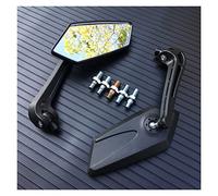 For Handlebar End Mirror Universial 8mm 10mm Motorcycle Mirrors Rearview Black Left And Right Reversing Llens