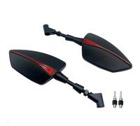 For HAOJUE UHR150 AFR125 TR300 UCR125 All Years Motorcycle CNC Battle Axe Rearview Mirror Handlebar Mirror(Red)