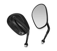 For Har&ley Davi&dson Dyna Sportster Softail Touring Electra Glide Ultra Street Glide 2Pcs/Pair Motorcycle Rearview Side Mirror(Black)