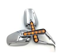For Har&ley Davi&dson SOFTAIL XL/FLTRU ROAD GLIDE ULTRA/XL883C XL883N XL883L SPORTSTER 1997-2023 Motorcycle Left Right Mirrors With Stem BLACK Mirrors(Chrome)