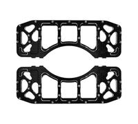 For Har&ley Dyna Soft Tail Traveler Motorcycle Accessories Large Spike Footrest Non-slip Large Footrest Pedal Pedal bracket(Black)