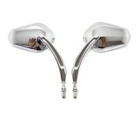 For Har&ley Heritage Softail 1990-2020 Iron 883 2009-2020 Motorcycle Left Right Rear View Mirrors Black And Chrome Side Mirror Replacement Compatible Parts(Chrome)