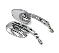 For Har&ley Heritage Softail Classic FLSTC Fat Boy FLSTF Fat Boy Lo FLSTFB Fat Boy S FLSTFBS 1 Pair Aluminum 8mm Motorcycle Mirrors Compatible Parts(Chrome)