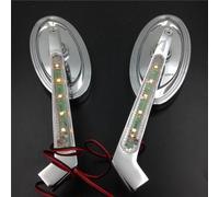 For Har&ley Low Rider V-Rod With Turn Signal Motorcycle Oval Style Racing Mirrors Compatible Parts