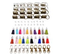 for Hardware Set Includes 20pcs Keychain Hook Leather Split 10pcs Hook Making Pendants Charms Women Men