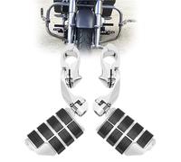 For Harley 1.25" Highway Footpegs Short Angled Adjustable Pegs W/1-1/4" Engine Guard Chrome