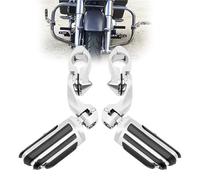For Harley 1.25" Highway Footpegs Short Angled Adjustable Pegs W/1-1/4" Engine Guard Chrome