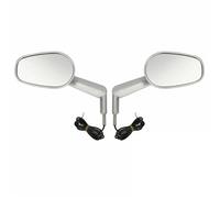 For Harley 2009 2010 2011 2012 2013 2014-2017 V-ROD VRSCF 8MM Motorcycle Motor Rear View Side Mirrors Turn Signal Handlebar Mirror(Chrome)
