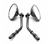 For Harley Davidson Cross Bones Dyna For Fatboy Road King Forty-Eight Motorcycle Rearview Mirror Aluminum Black Chrome Side