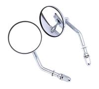 For Harley Davidson FLHTC Classic FLSTC FXDB DYNA FXDF FLSTF 2 Piece Motorcycle Rearview Mirror Aluminum Adjustable Side Mirrors(Chrome)