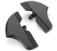 For Harley Davidson Floorboards Touring Street Road Glide Passenger Defiance Floorboards Motorcycle Footboards (All Black, Passenger)