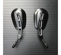 For Harley Dyna Bobber Chopper Old School 1982-2018 Motorcycle Short Stem Round Rearview Mirror