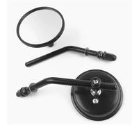 For Harley Dyna Bobber Chopper Sportster Old School M8 Motorcycle Round Rearview Mirror Classic Retro Rear Mirrors Handlebar Mirror(Black)