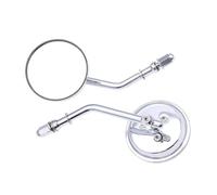 For Harley Dyna Bobber Chopper Sportster Old School Touring M8 Motorcycle Round Rearview Mirror Side Mirrors Handlebar Mirror(Silver)