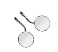 For Harley For Davidson 883 For Touring Rear View Mirrors Silver Retro Side Mirror Motorcycle Round 8/10mm(Chrome)