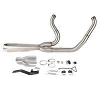 For Harley For Softail FXLR FXLRS FXRST FXLRST FXST FXBB FXBBS 2018-2025 Motorcycle Exhaust Pipe Complete Muffler 2 In1 Full Silencer Exhaust Muffler Silencer(Chrome)