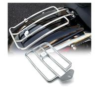 For Harley XL For Sportsters For Iron 48 883 XL1200 2004-2019 Chrome Black Motorcycle Decoration Rear Fender Support Solo Seat Motorcycle Luggage Holder(Silver)