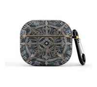 for Helm of Awe Wireless Earbuds 3 Case Cover Protective Accessories Skin with Keychain Compatible with 3rd Generation 2021 Supports Wireless Charging Front LED Visible