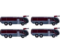 for Herpa for Airport accessories fire engine set Content 4PCS 1:500 Accessory Pre-built Model