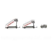 for Herpa for interflug passenger stairs 2pcs w/tractor 1 piece 1:200 Aircraft Pre-built Model