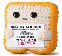 for Him, Husband, Boyfriend - Valentines Day Gifts for Her, Wife, Girlfriend - Funny I Loaf You Sentimental Keepsake with Romantic Message - Cute Decor & Card Alternative