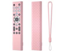 For Hisense Class A7 U8 Series LCD 4K Remote Control Protective Case Silicone Cover Soft Shell for Google TV 100U88N 85U88N 75U88N 65U88N 55U88N 43A7N 50A7N 55A7N 65A7N (Pink)