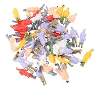 For HO Scale Painted Figures for Model Railroads - 50-Piece :87 Model People Set for Train Layouts, Railway Stations & Street Scenes(50Pcs)