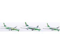for Hogan for Eva Air for Airbus A330-200 for Boeing 747-400 for Boeing 777-300ER 3pcs a set 1:1000 Aircraft Pre-built Model