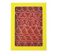 For Holiday Baking Made Fun with 6pcs Christmas Cookie Cutter Set Featuring Unique Designs for Crafting Cookies and Fondant Decorations Using Long Lasting Reusable PP Material