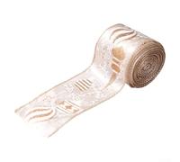 For holiday crafting ribbon with wire edge and fabric body for creating bows and embellishments on Christmas trees, bags, and floral displays (gold)