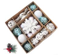 For Holiday Party Decorations with Plastic Hanging Ornaments Set for Christmas Tree Featuring Modern Minimalist Design (A)