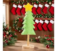 For Holiday Plush Christmas Tree Felt Decor Centerpiece for Tabletop Use, Creative Seasonal Figurine to Enhance Festive Ambiance in Various Locations (Green to 25 cm)