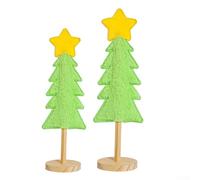 For Holiday Plush Christmas Tree Felt Decor Centerpiece for Tabletop Use, Creative Seasonal Figurine to Enhance Festive Ambiance in Various Locations (Green 32cm)