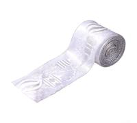 For holiday ribbon with wire and fabric for creating bows, decorating bags, and enhancing flower garlands during festive seasons (silver)