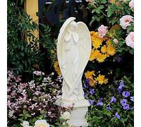 For Home & Kitchen Collectible Figurines Statues Collectible Figurines Sculpture Girl Angel On Pedestal Resin Large Wings Cherub Figure Grave Decoration Garden Memorial Ornament Pergola Statue