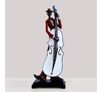 For Home & Kitchen Collectible Figurines Statues Collectible Figurines Sculpture Resin Workcrafts Modern Music Band Statues Jazz Music Player Sculptures Retro Home Office Bar Cafe Ornaments(G)