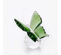 For Home Wedding Decoration For Crystal Butterfly Figurine Made from K9 Glass Paperweight with Handmade Detailed Craftsmanship (Green)