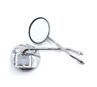 For Hon&da CB190R CB600F CB1100R NC750S CB1000R PCX125 PCX150 Universal 10mm Motorcycle Rearview Mirror Oval Rearview Mirror Compatible Parts(Chrome)