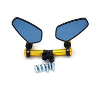 For Hon&da CB650F CB1000R PCX125 PCX150 CB1100 CB600F CB1100R Universal Motorcycle Rearview Mirror Blue Anti-glare Convex Mirror Compatible Parts(Gold)