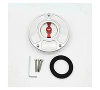 For HON&DA CBR600RR 2003 to up Motorcycle Fuel Gas Tank cap Cover(Sliver and Red)