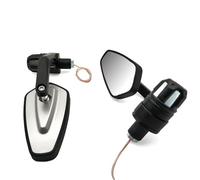 For Hon&da CBR600RR CBR929RR CBR954RR CB1000R CB 300F 500F 22mm Motorcycle Rear View Handle Bar End Mirrors Side Mirror Turn Signal(Silver)