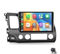 for Hon-da Civic 2006-2011 Wireless Carplay Android Car Stereo 10.1" TouchScreen GPS Navigation with WiFi AHD Backup Camera FM RDS Radio Receiver EQ HiFi Steering Wheel (Size:8 CORE 2+32G,Color:Right)