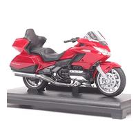 For Hon-da Goldwing 2020 1/18 Scale Vehicle Model Mini Motorcycle Model Sport Bike Replica Simulation Car Station Wagon Street Car Model Collection Souvenir Motorcycle Display Gift Motorbike models(Re