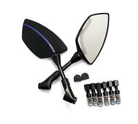 For Hon&da NC700X CB400 CB500X CB650F CB1000R PCX125 PCX150 CB1100 Universal 8mm 10mm Blade Type Motorcycle Side Rearview Mirrors Compatible Parts(Blue)