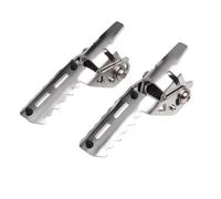 For Hon&da Rebel 250 300 500 1100 CMX 250 300 500 1100 Motorcycle Accessories Front Driver Highway Footrest Folding Footpeg Clamps Foot Rests Pedal bracket(Silver)