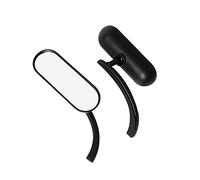 For Hon&da Shadow 600 750 1100 ACE Aero Sabre Spirit VLX Motorcycle Rearview Mirror Black Square Oval Side Mirror Compatible Parts(Black)