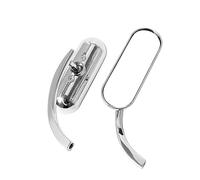 For Hon&da Shadow 600 750 1100 ACE Aero Sabre Spirit VLX Motorcycle Rearview Mirror Black Square Oval Side Mirror Compatible Parts(Chrome)