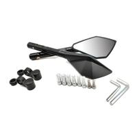 For Hon&da ST1300 CB650R MSX 125 CB125R XADV X ADV 750 X11 Aluminum Motorcycle Mirror Rearview Blind Spot Side Mirror(Black)