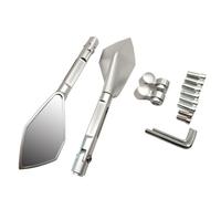 For Hon&da ST1300 CB650R MSX 125 CB125R XADV X ADV 750 X11 Aluminum Motorcycle Mirror Rearview Blind Spot Side Mirror(Silver)